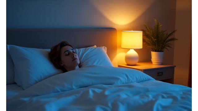 Person sleeping peacefully in a comfortable bed, illustrating good sleep hygiene